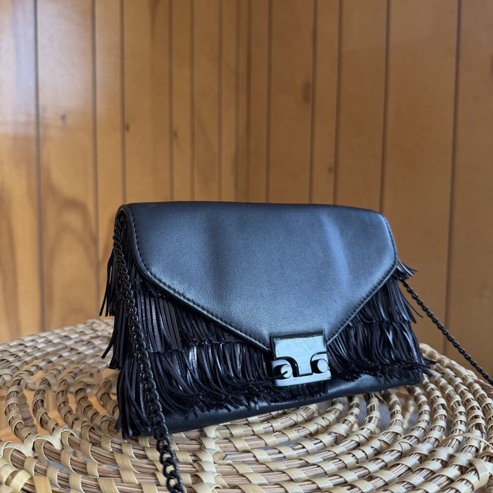 Loeffler Randall Black Fringe Crossbody Bag - Picture 15 of 15